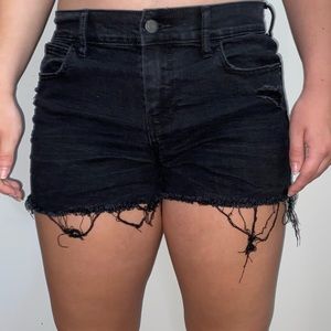 Black Denim Shorts